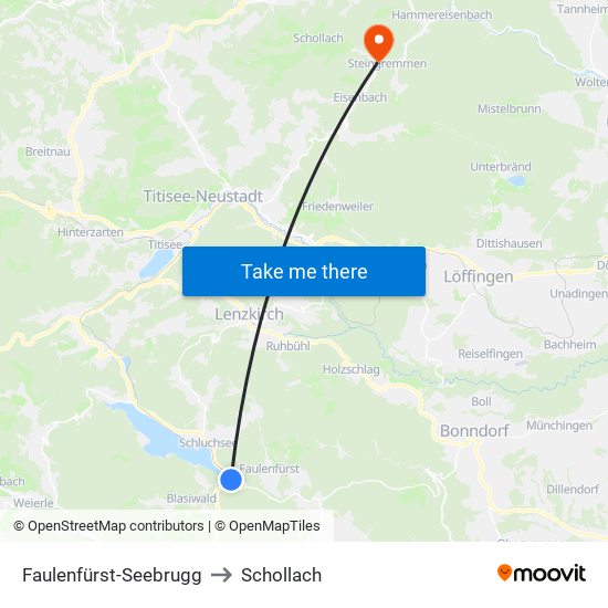 Faulenfürst-Seebrugg to Schollach map