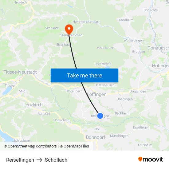 Reiselfingen to Schollach map