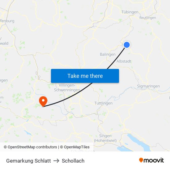 Gemarkung Schlatt to Schollach map