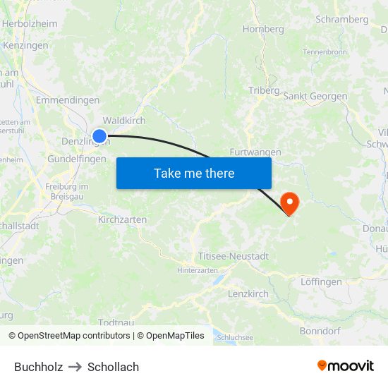 Buchholz to Schollach map