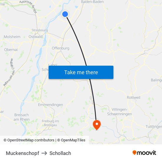 Muckenschopf to Schollach map