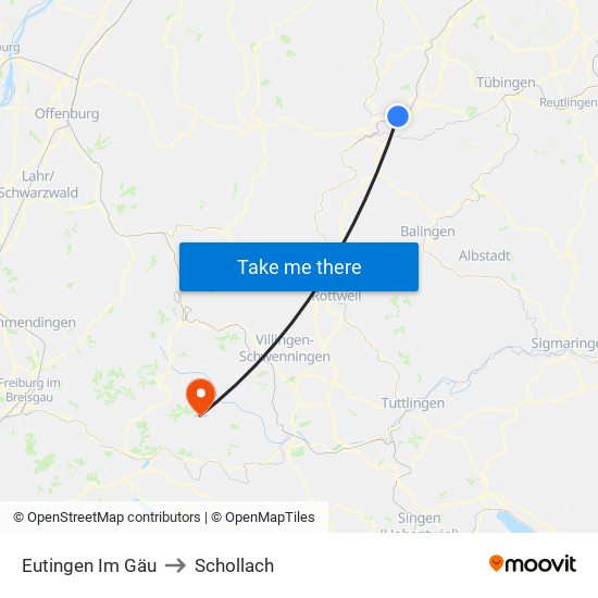 Eutingen Im Gäu to Schollach map