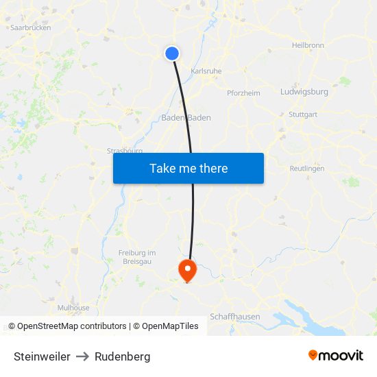 Steinweiler to Rudenberg map