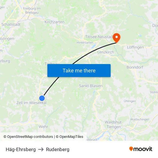 Häg-Ehrsberg to Rudenberg map
