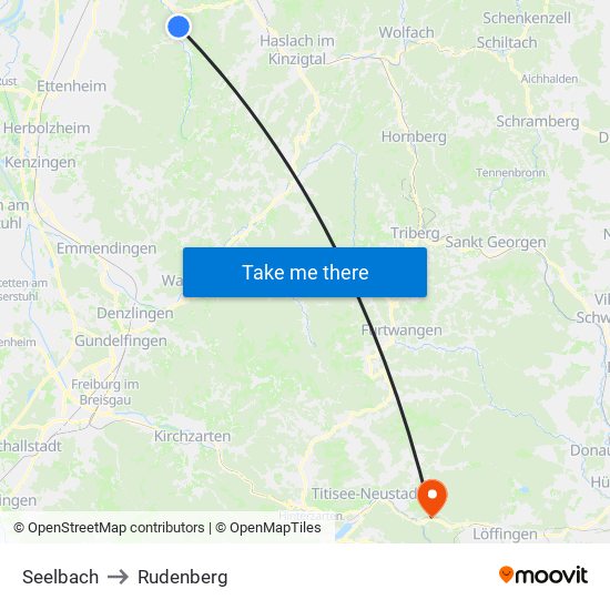 Seelbach to Rudenberg map