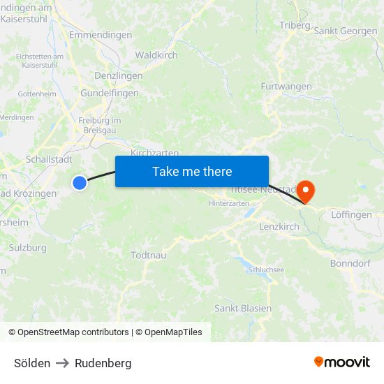 Sölden to Rudenberg map