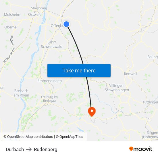 Durbach to Rudenberg map