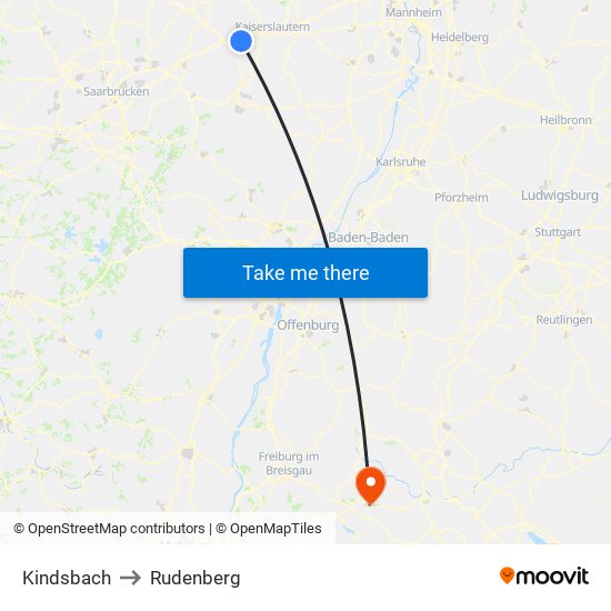 Kindsbach to Rudenberg map