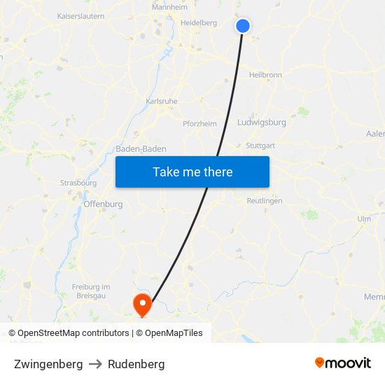 Zwingenberg to Rudenberg map