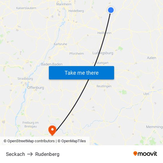 Seckach to Rudenberg map