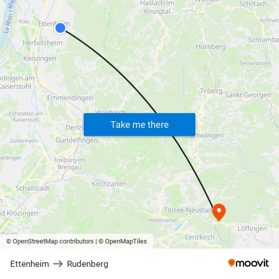 Ettenheim to Rudenberg map