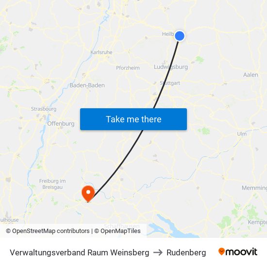 Verwaltungsverband Raum Weinsberg to Rudenberg map