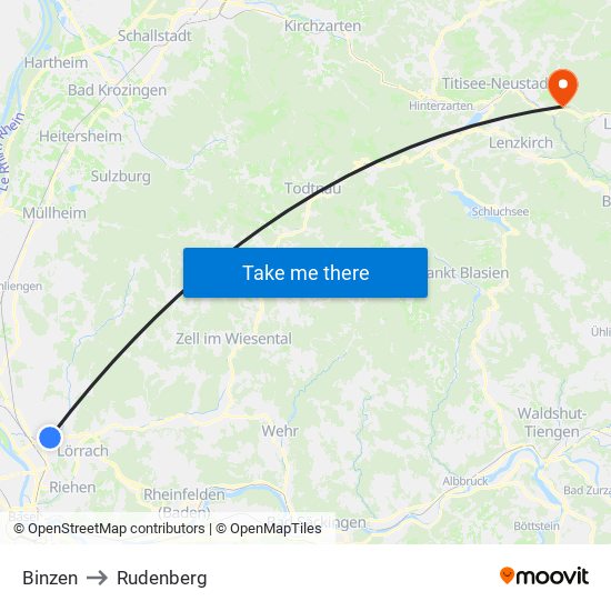 Binzen to Rudenberg map