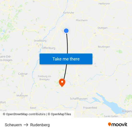 Scheuern to Rudenberg map