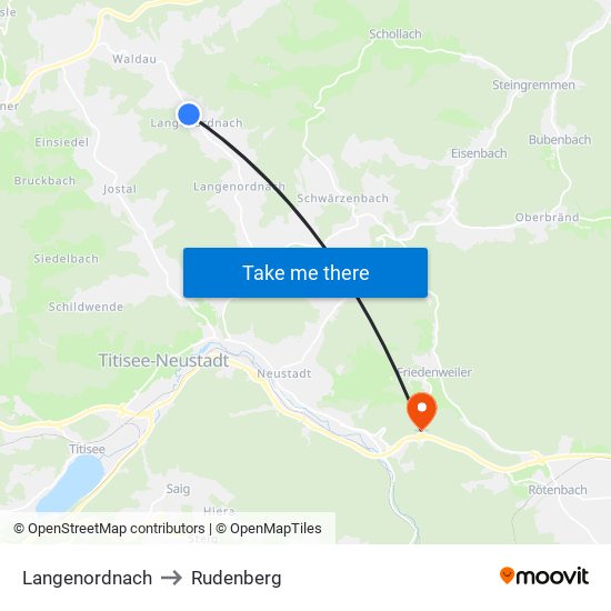 Langenordnach to Rudenberg map