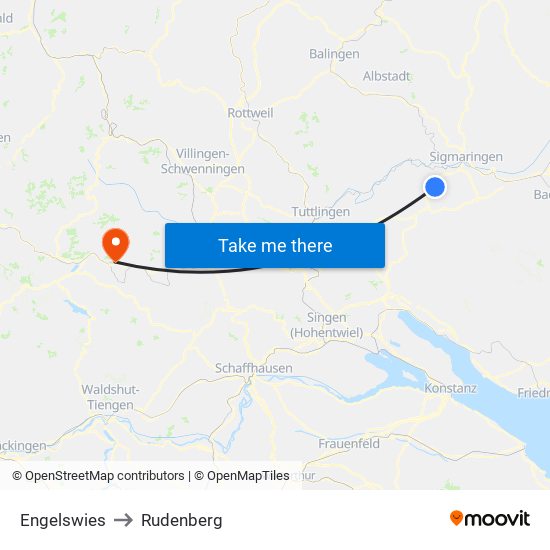 Engelswies to Rudenberg map