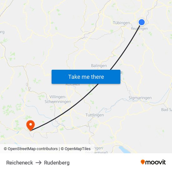 Reicheneck to Rudenberg map