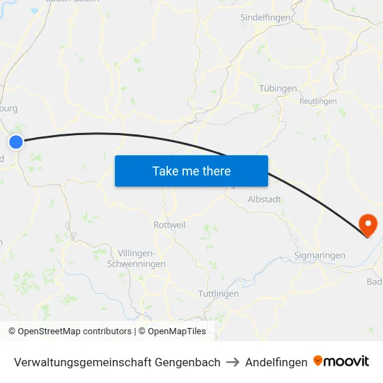Verwaltungsgemeinschaft Gengenbach to Andelfingen map