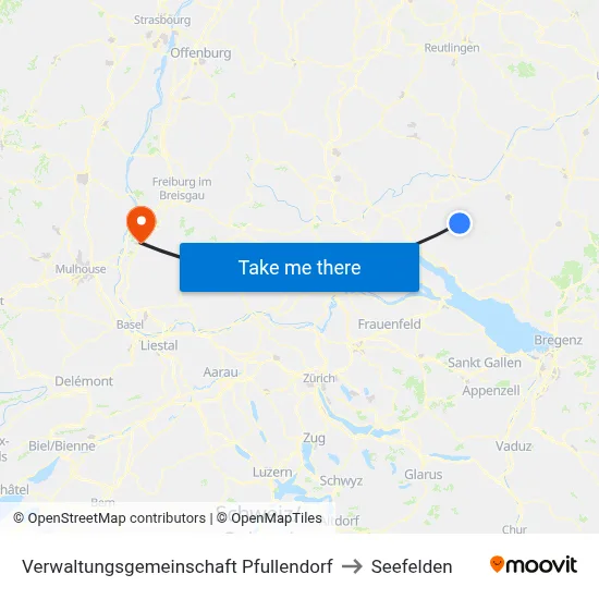 Verwaltungsgemeinschaft Pfullendorf to Seefelden map