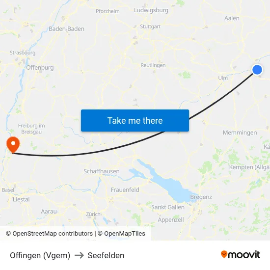 Offingen (Vgem) to Seefelden map