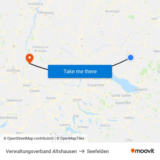 Verwaltungsverband Altshausen to Seefelden map