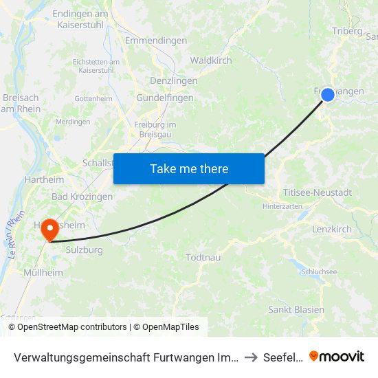 Verwaltungsgemeinschaft Furtwangen Im Schwarzwald to Seefelden map