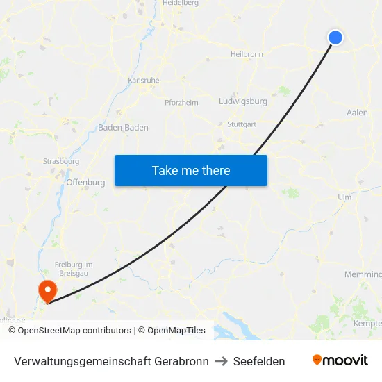 Verwaltungsgemeinschaft Gerabronn to Seefelden map