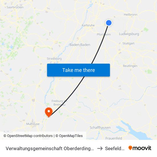 Verwaltungsgemeinschaft Oberderdingen to Seefelden map