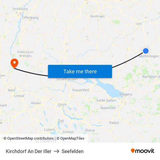 Kirchdorf An Der Iller to Seefelden map