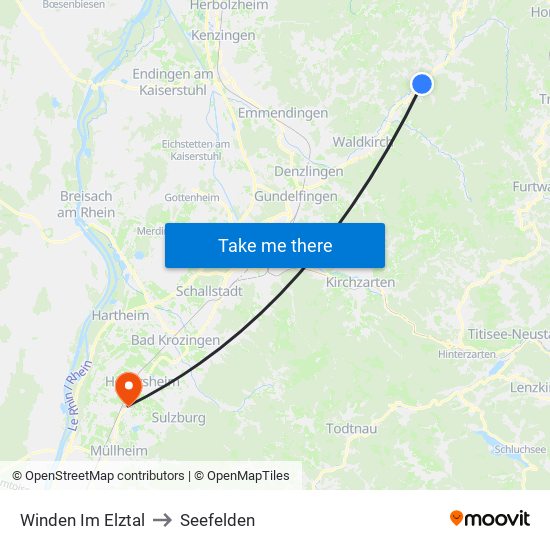 Winden Im Elztal to Seefelden map