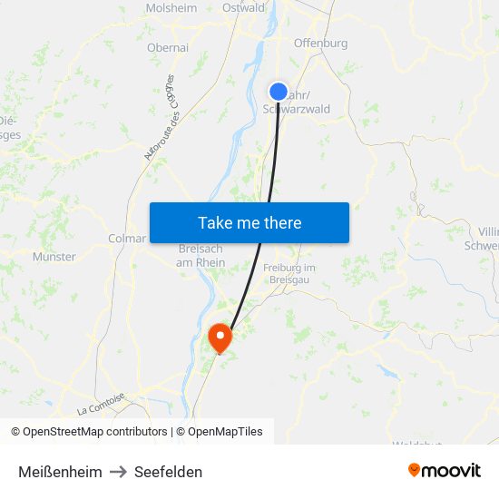 Meißenheim to Seefelden map