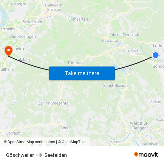 Göschweiler to Seefelden map