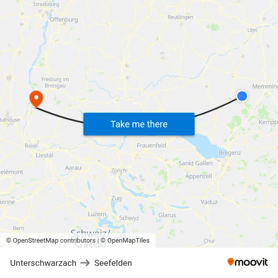 Unterschwarzach to Seefelden map