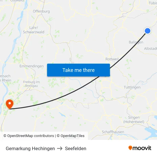Gemarkung Hechingen to Seefelden map