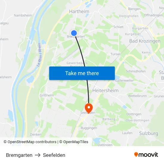 Bremgarten to Seefelden map