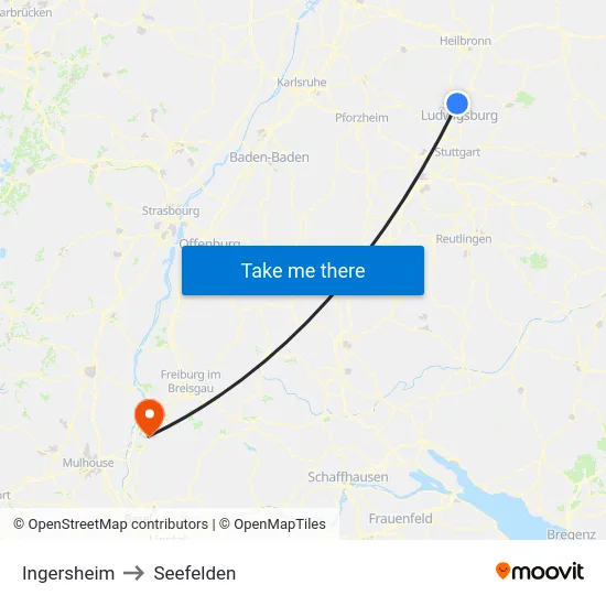 Ingersheim to Seefelden map