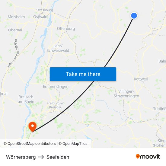 Wörnersberg to Seefelden map