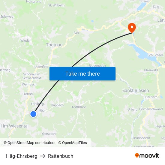 Häg-Ehrsberg to Raitenbuch map