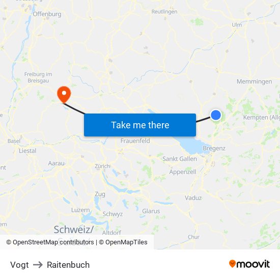 Vogt to Raitenbuch map