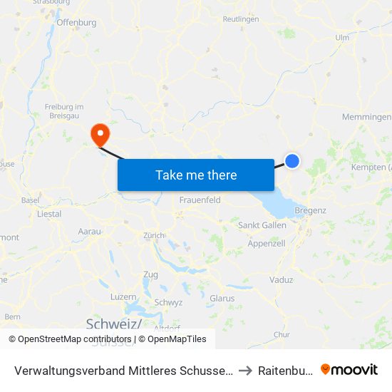 Verwaltungsverband Mittleres Schussental to Raitenbuch map