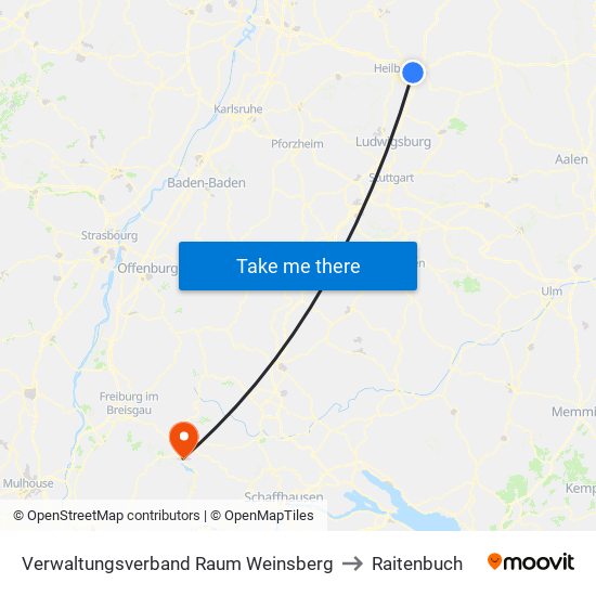 Verwaltungsverband Raum Weinsberg to Raitenbuch map