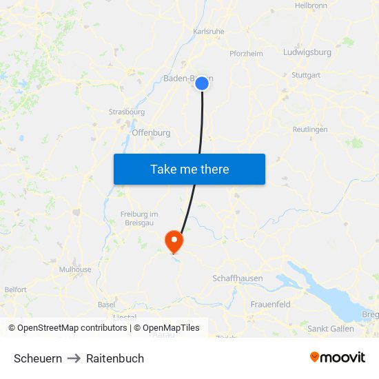 Scheuern to Raitenbuch map