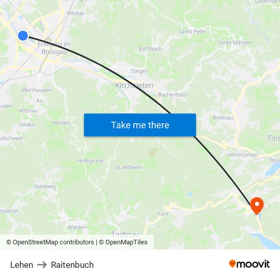 Lehen to Raitenbuch map