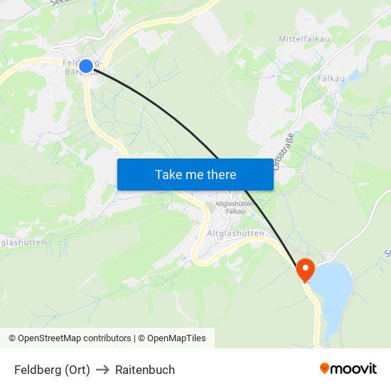 Feldberg (Ort) to Raitenbuch map