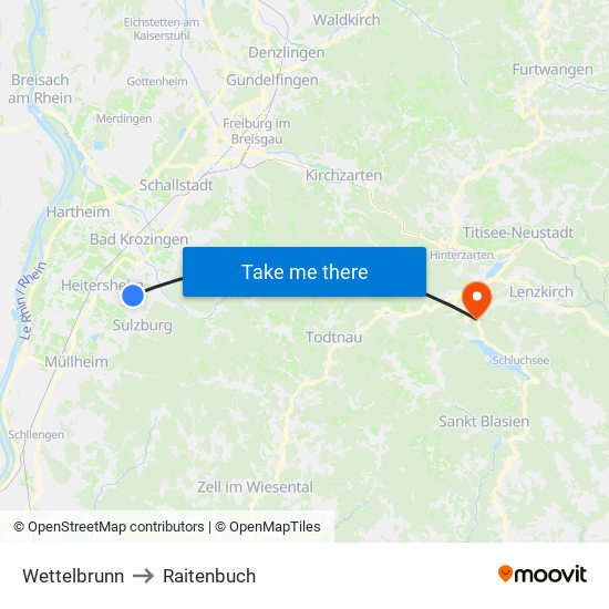 Wettelbrunn to Raitenbuch map