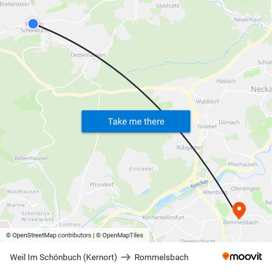 Weil Im Schönbuch (Kernort) to Rommelsbach map