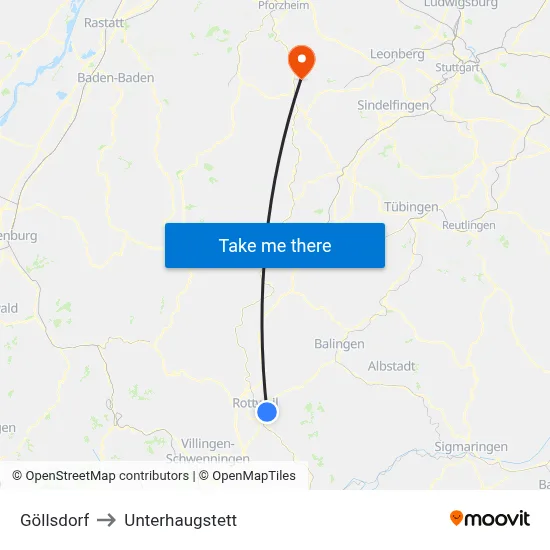 Göllsdorf to Unterhaugstett map