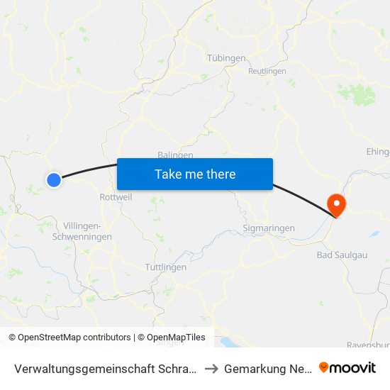 Verwaltungsgemeinschaft Schramberg to Gemarkung Neufra map