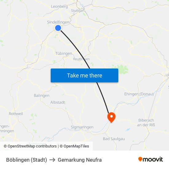 Böblingen (Stadt) to Gemarkung Neufra map