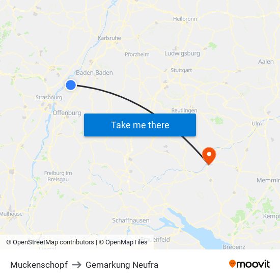 Muckenschopf to Gemarkung Neufra map